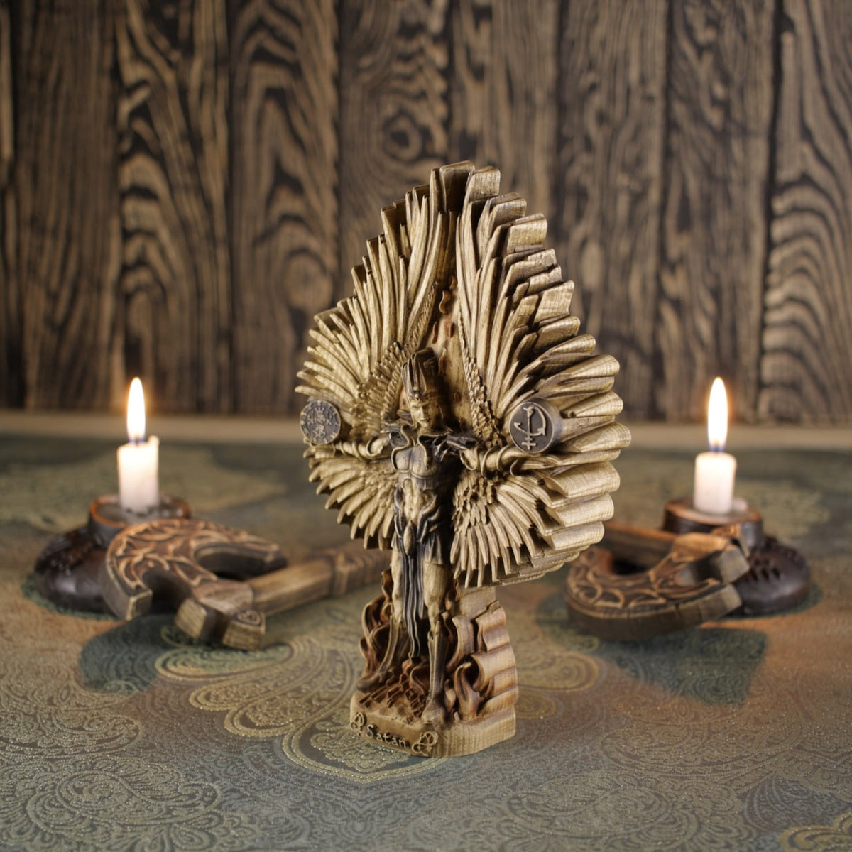 Timber Devil Wooden Devil Statue - Wood Carving Sculpture – Art Carving Shop
