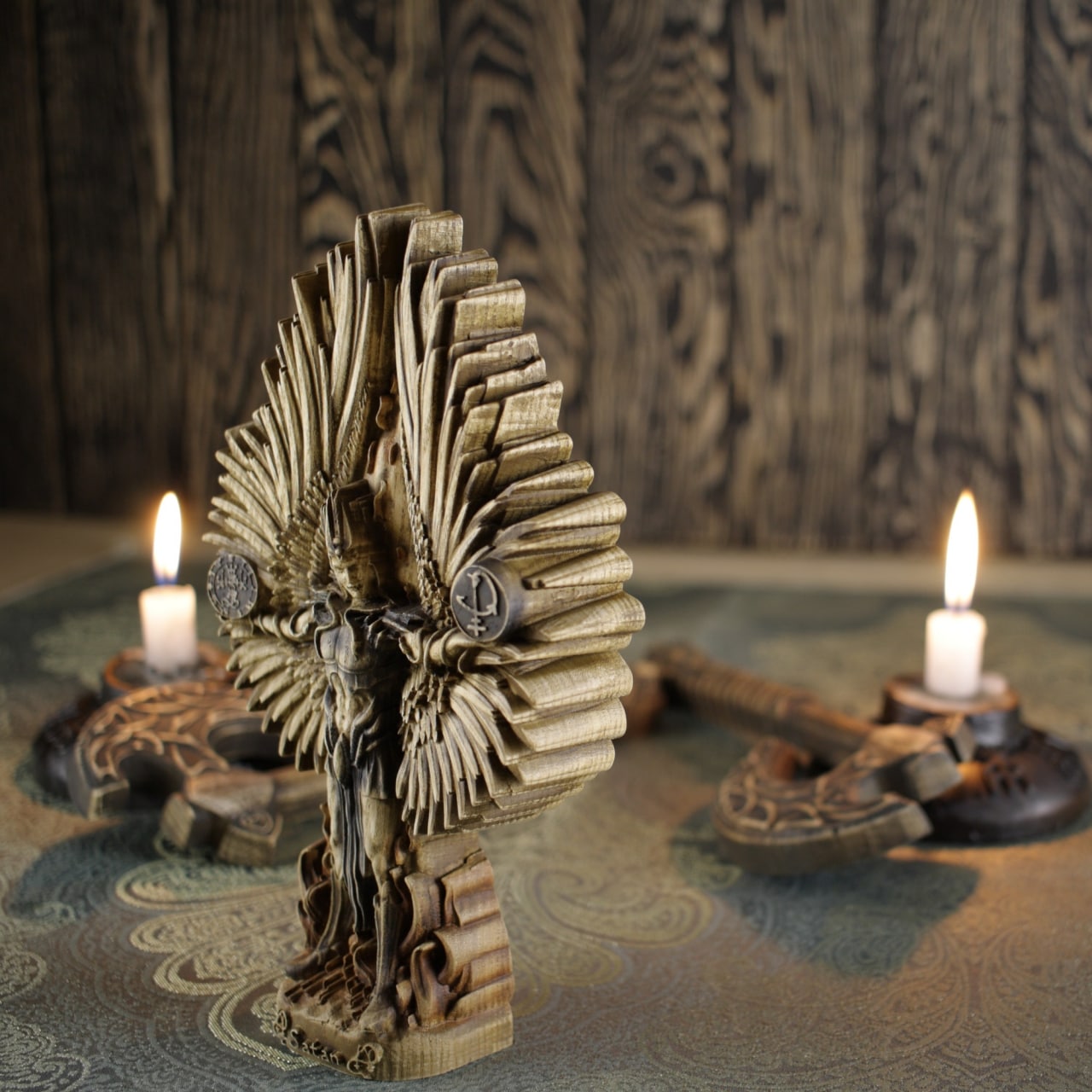 Timber Devil Wooden Devil Statue - Wood Carving Sculpture – Art Carving Shop