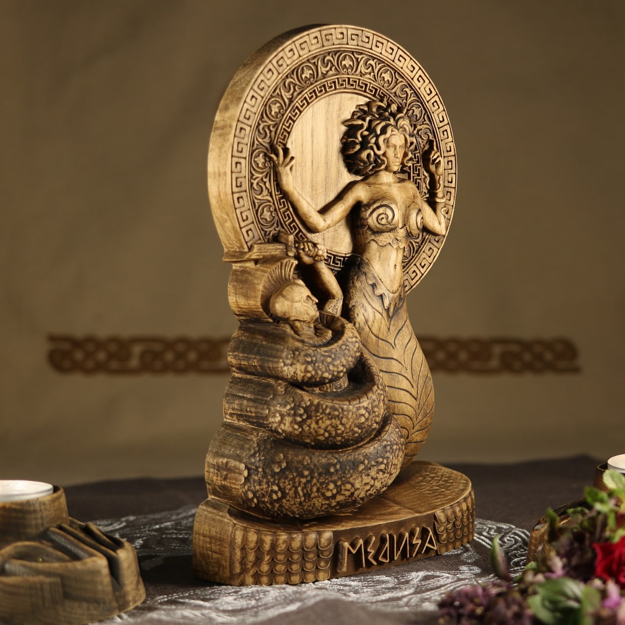 Medusa Gorgon Goddess Wood Print