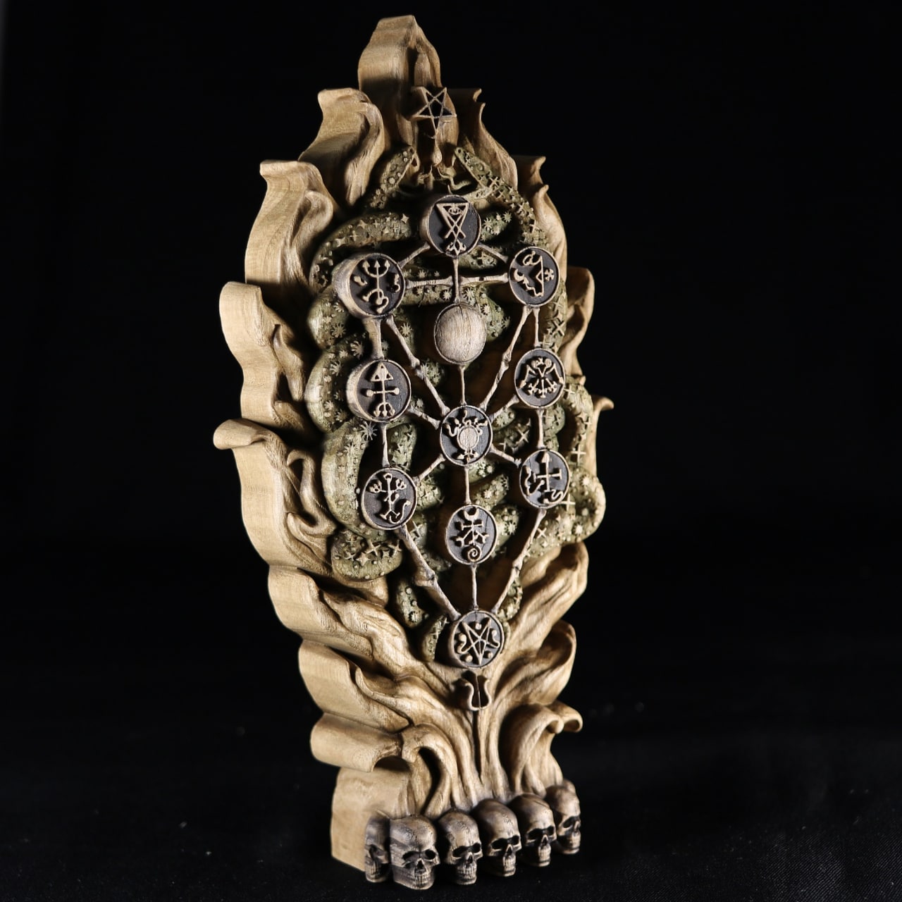 Qliphoth, The Tree Of Knowledge, The Tree Of Death, Wooden Statue – Art ...