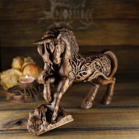 Unicorn, Unicorn sculpture, wooden statue