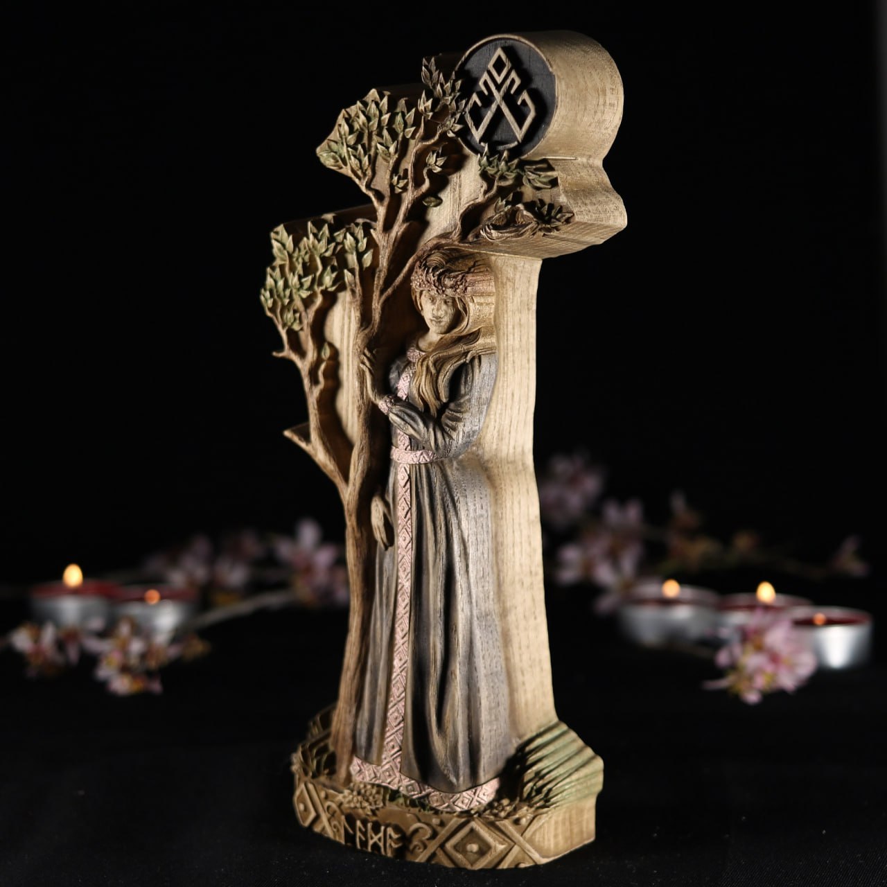 Wooden Goddess of Spring Statue Lelya