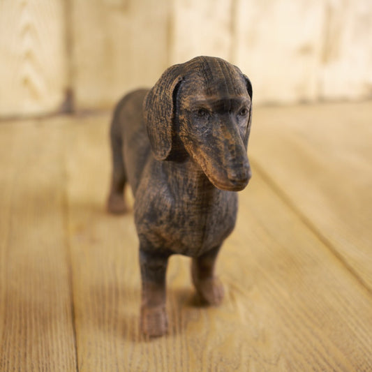 Dachshunds  A Wooden Figurine